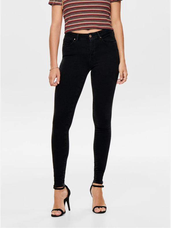 ONLY Schwarze Push-up-Jeans mit schmaler Passform ONLY Power