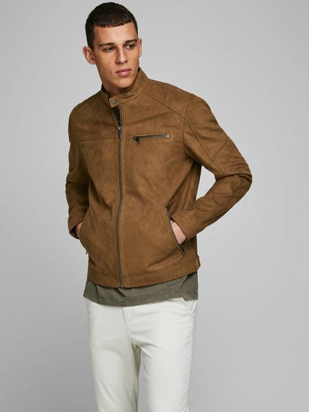 Jack & Jones Braune Jack & Jones Rocky Wildlederjacke