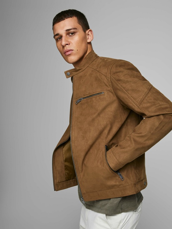 Jack & Jones Braune Jack & Jones Rocky Wildlederjacke