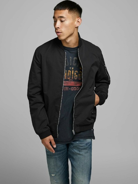 Jack & Jones Schwarzer wasserabweisender Herrenbomber Jack & Jones Rush