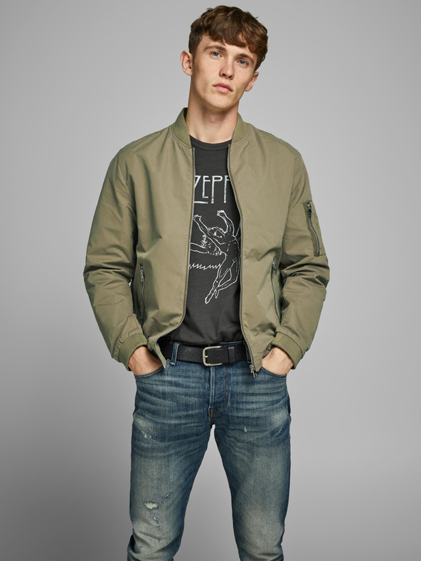 Jack & Jones Khakifarbene wasserabweisende Bomberjacke Jack & Jones Rush
