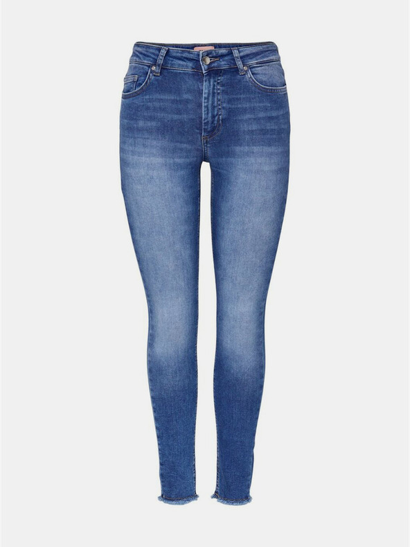 ONLY Blaue verkürzte Röhrenjeans ONLY Blush