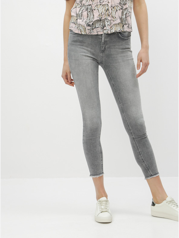 ONLY Graue verkürzte Röhrenjeans ONLY Blush