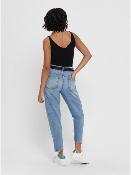 Jacqueline de Yong Schwarzes geripptes Tank-Top JDY Nanna