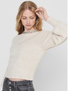 ONLY Cremefarbener ONLY Elsa-Pullover