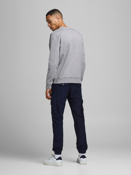Jack & Jones Hellgrauer Basic-Kapuzenpullover für Herren Jack & Jones
