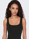 ONLY Schwarzes Basic-Wendetank-Top für Damen ONLY Ea