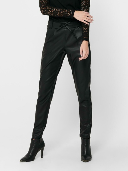 ONLY Schwarze Kunstlederhose für Damen ONLY Pop Trash