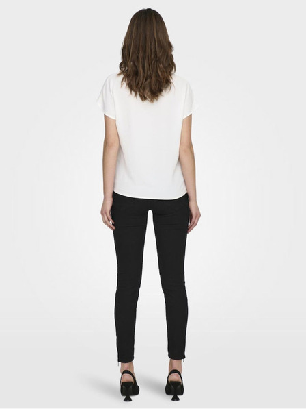 Jacqueline de Yong Cremefarbene JDY Damen-Löwenbluse
