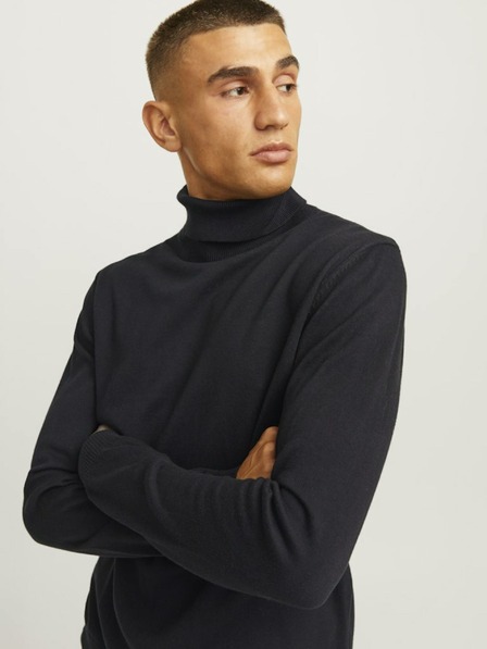Jack & Jones Schwarz Herren Jack & Jones Basic Rollkragenpullover