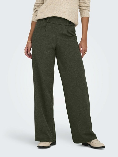 Jacqueline de Yong Dunkelgrüne Damen-Weitbeinhose JDY Geggo