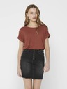 ONLY Braunes Basic-T-Shirt ONLY