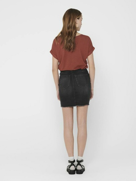 ONLY Braunes Basic-T-Shirt ONLY