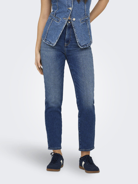 ONLY Dunkelblaue Straight-Fit-Jeans für Damen ONLY Emily