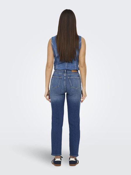 ONLY Dunkelblaue Straight-Fit-Jeans für Damen ONLY Emily