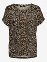 ONLY Braunes gemustertes Damen-T-Shirt ONLY