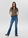 ONLY Braunes gemustertes Damen-T-Shirt ONLY