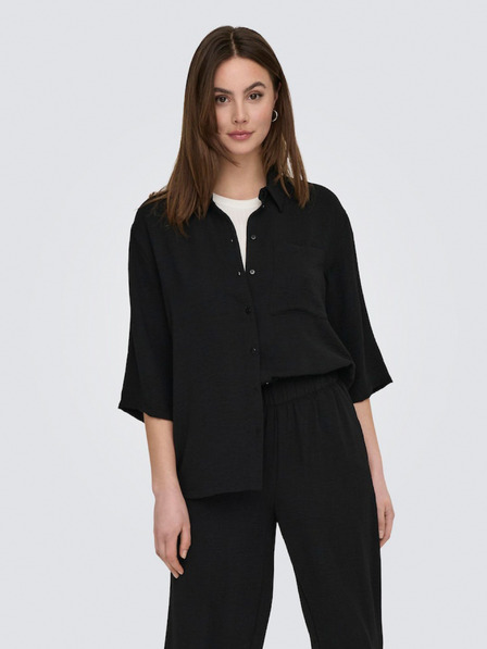 Jacqueline de Yong Schwarzes Damen-Kurzarm-Shirt JDY