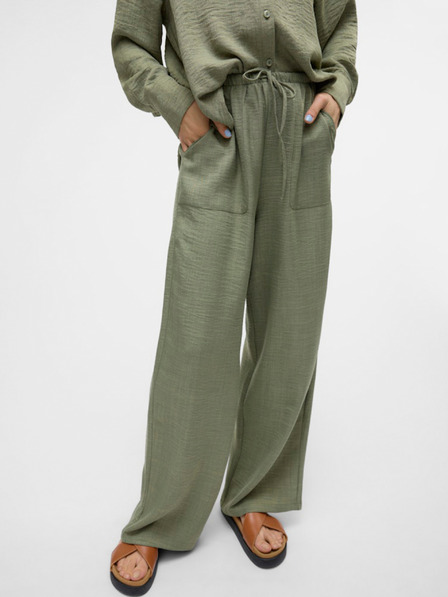 Vero Moda Khaki Damenjeans mit weitem Bein Vero Moda