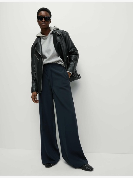 Marks & Spencer Weit geschnittene Krepphose mit Gummizug in der Taille Marks & Spencer marineblau