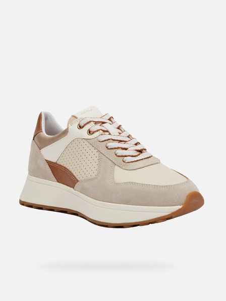 Geox Creme Damen Geox Amabel Turnschuhe