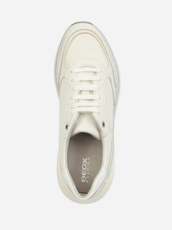 Geox Cremefarbene Damen Geox Diamanta Turnschuhe