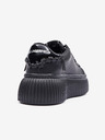 Karl Lagerfeld Schwarzes Leder Damen Turnschuhe KARL LAGERFELD