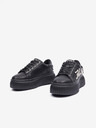 Karl Lagerfeld Schwarzes Leder Damen Turnschuhe KARL LAGERFELD