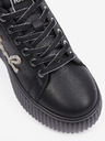 Karl Lagerfeld Schwarzes Leder Damen Turnschuhe KARL LAGERFELD