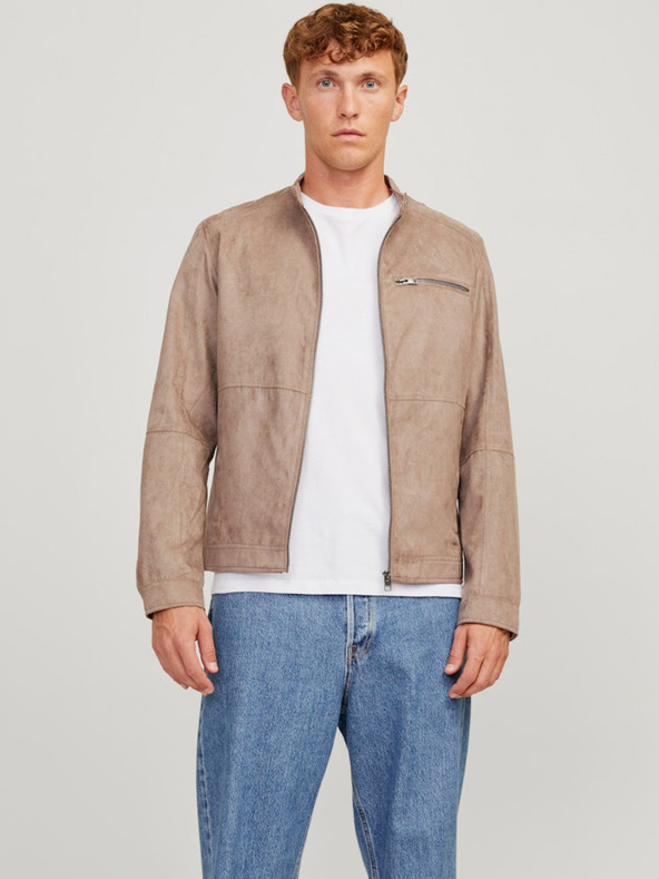 Jack & Jones Jack & Jones Herren Wildlederjacke Beige
