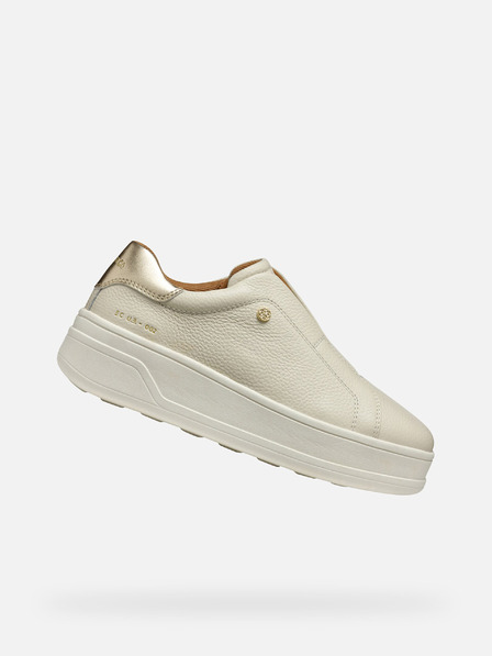 Geox Cremefarbene Damen Geox Spherica ECUB-2 Turnschuhe