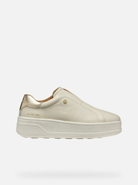 Geox Cremefarbene Damen Geox Spherica ECUB-2 Turnschuhe