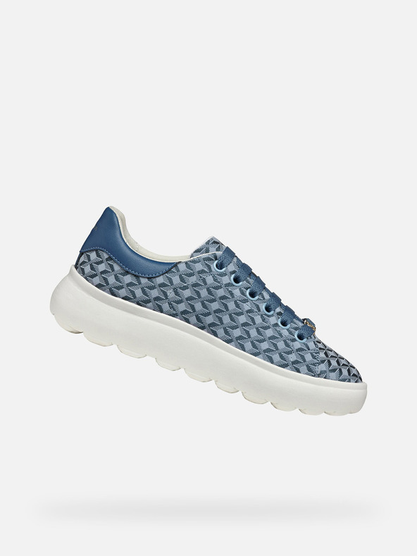 Geox Hellblaue Geox Spherica EC4.1 Damen Turnschuhe