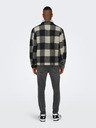 ONLY & SONS Grau-schwarzes Herren ONLY & SONS Connor Hemdjacke mit Karomuster