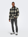 ONLY & SONS Grau-schwarzes Herren ONLY & SONS Connor Hemdjacke mit Karomuster