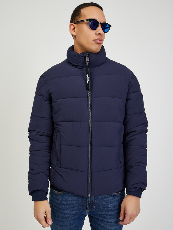 Guess Guess dunkelblaue gesteppte Winterjacke für Herren
