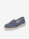 Rieker Dunkelblaue Damen-Wildleder-Slipper Rieker