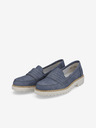 Rieker Dunkelblaue Damen-Wildleder-Slipper Rieker