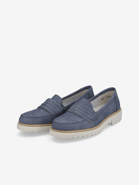 Rieker Dunkelblaue Damen-Wildleder-Slipper Rieker