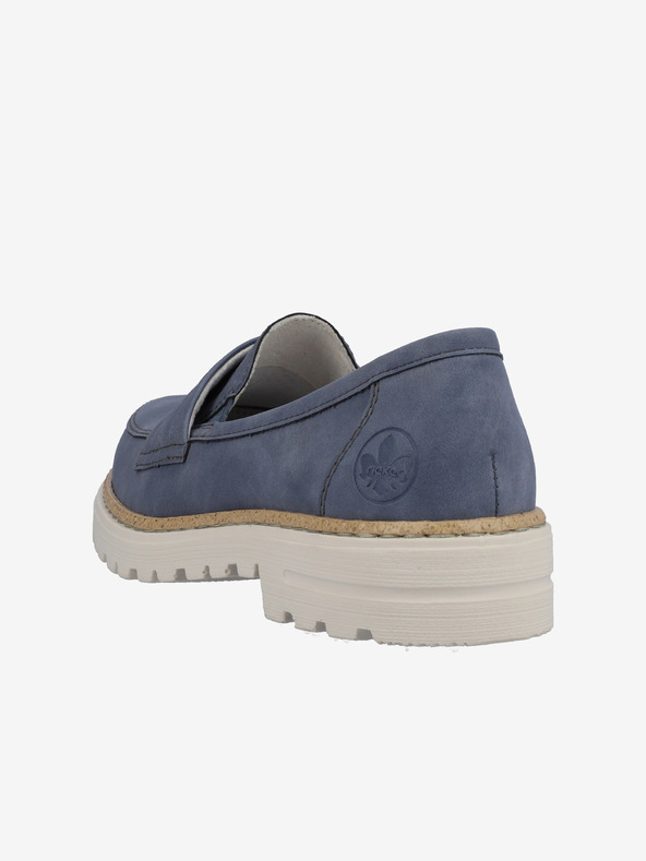 Rieker Dunkelblaue Damen-Wildleder-Slipper Rieker