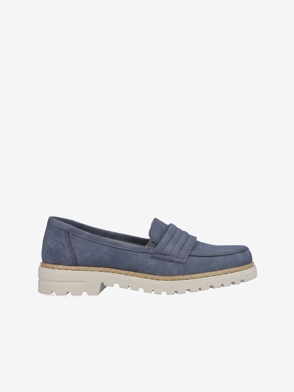 Rieker Dunkelblaue Damen-Wildleder-Slipper Rieker