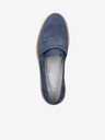 Rieker Dunkelblaue Damen-Wildleder-Slipper Rieker