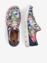 Rieker Rosa und blaue geblümte Damenstiefel von Rieker