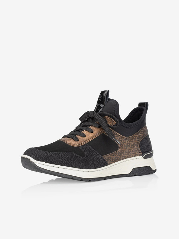 Rieker Braun und schwarz gemusterte Damen-Sneakers Rieker