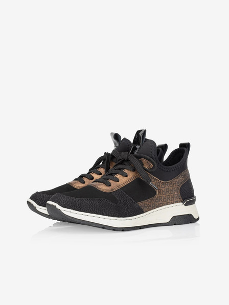 Rieker Braun und schwarz gemusterte Damen-Sneakers Rieker