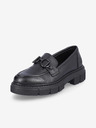 Rieker Schwarz Damen Leder Loafers Rieker