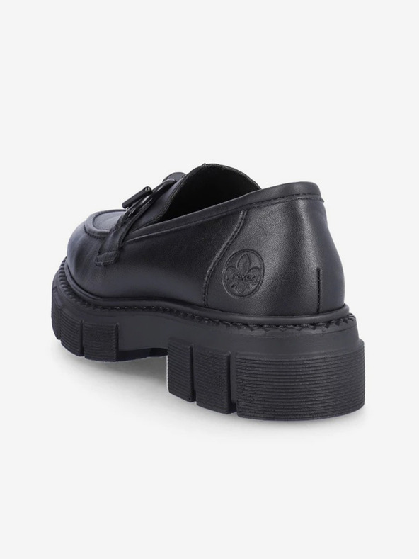 Rieker Schwarz Damen Leder Loafers Rieker