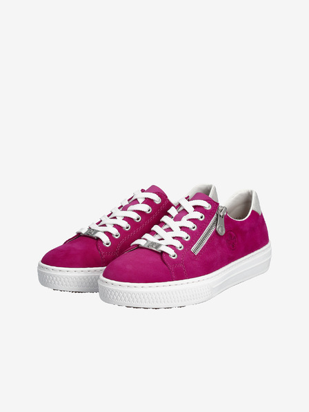 Rieker Dark Pink Damen Wildleder Turnschuhe Rieker
