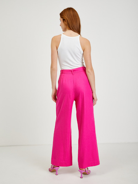 Orsay Dunkelrosa Damen Leinenhose ORSAY