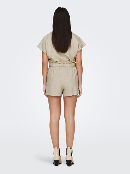 Jacqueline de Yong Beigefarbene Damen-Leinenshorts JDY Say